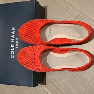 Cole Haan zerogrand knit bellet shoes size 7 pink